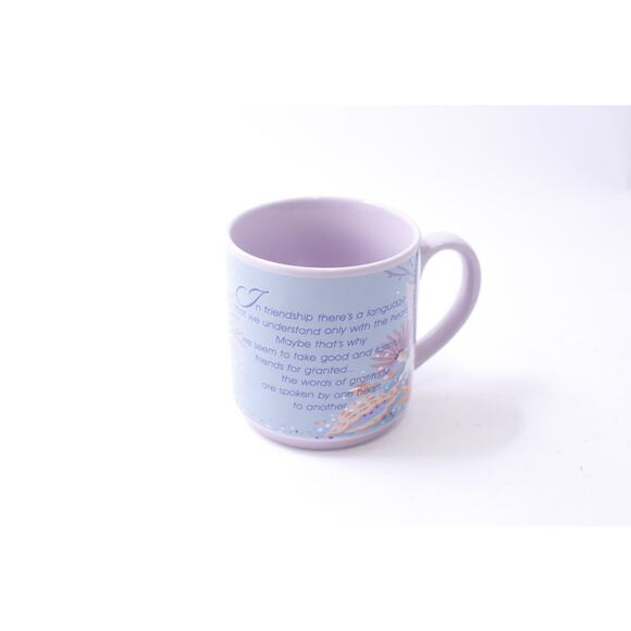 1980s Marine Life, Friendship, Message Mug, Pink-Blue, Carlton Cards, Kumika - Picture 2 of 3